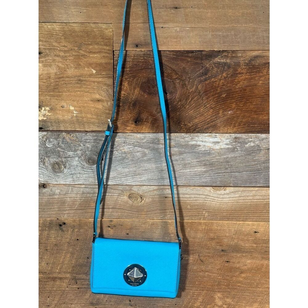Kate Spade Newbury Lane Sally Saffiano Crossbody Bag Turquoise Teal Blue